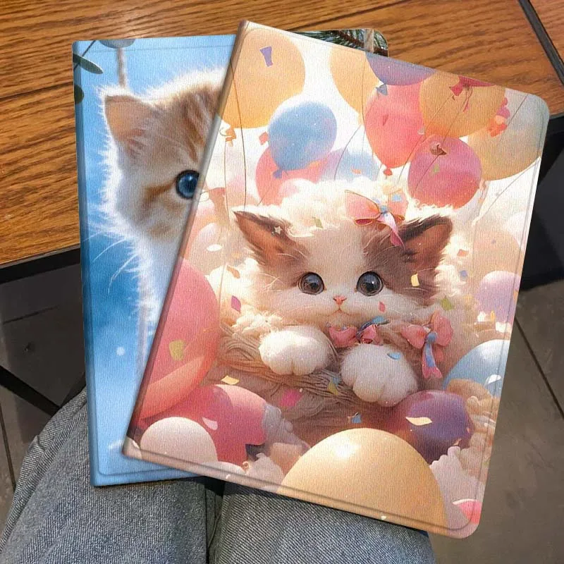 

Креативный чехол для планшета с цветным рисунком кошки для Honor Pad 8 V8 9 GT MagicPad 13 3 2 Tab MatePad Pro Air 12 X 12.6, складной чехол для планшета