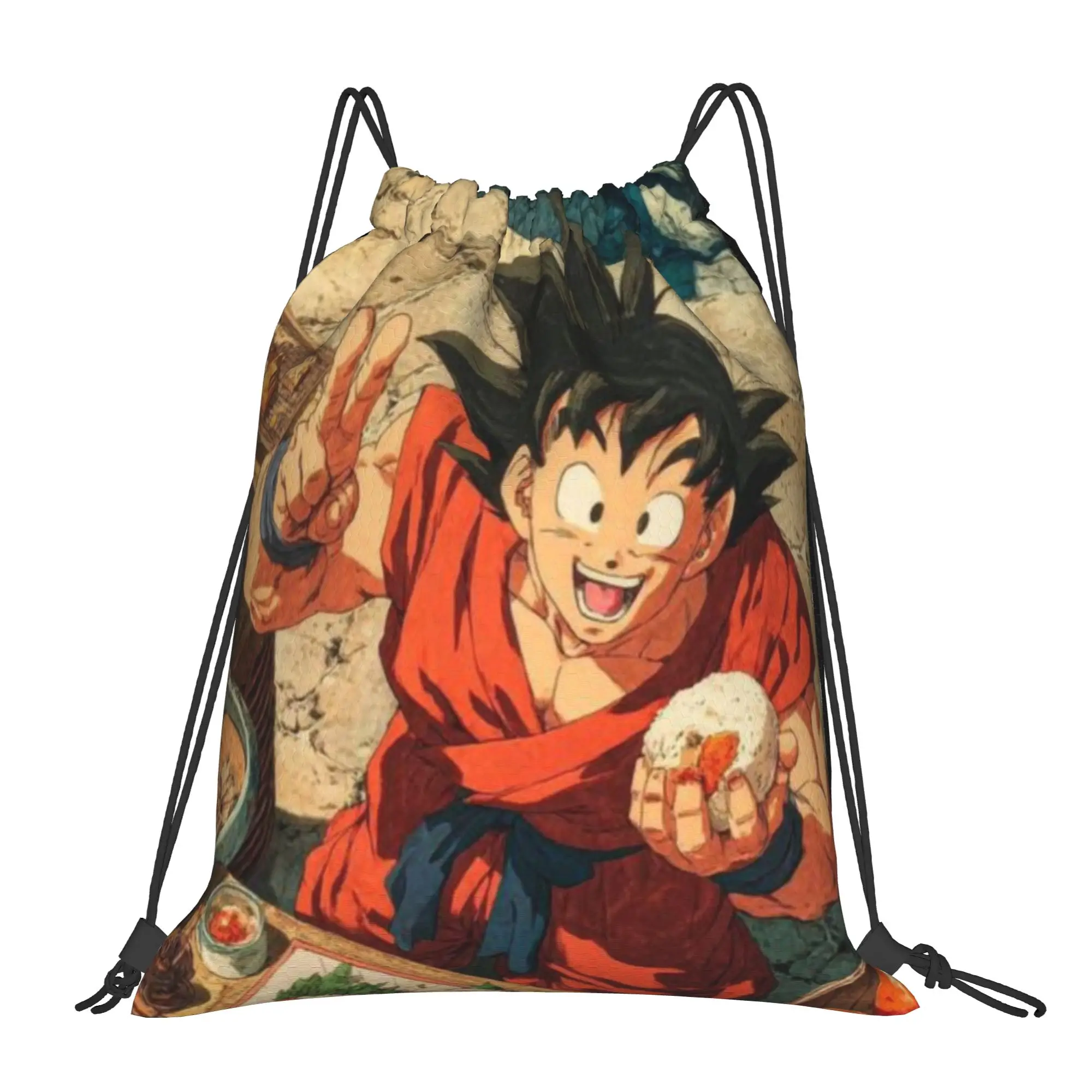 

Портативный рюкзак-мешок Son Goku Dragon Ball для покупок, езды на велосипеде и спортзала