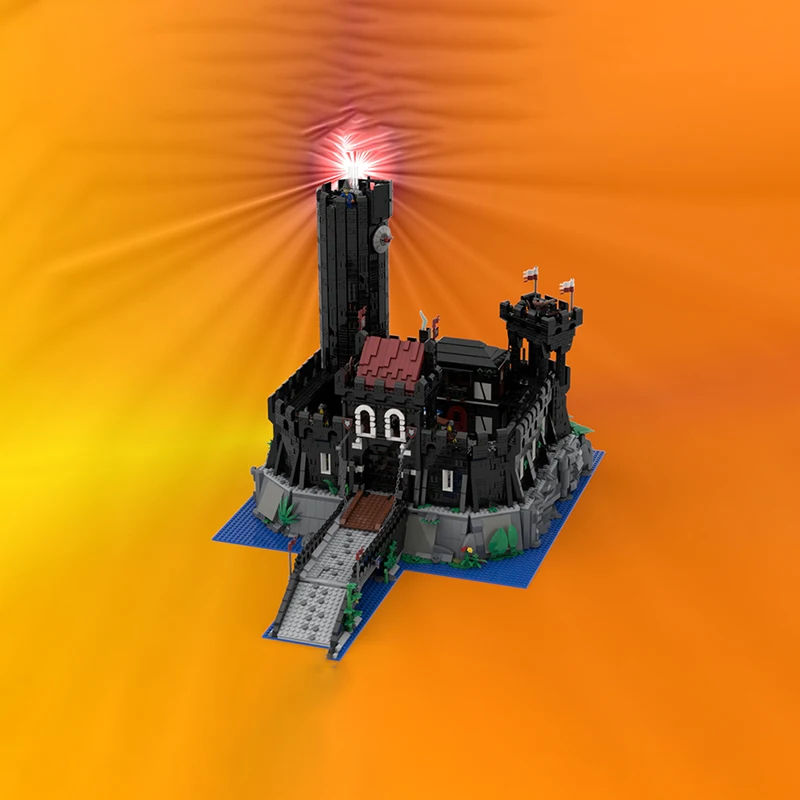 정교한 신제품 MOC 블록 모델, 늑대인간 부족 성 확장 기술, 모듈형 어린이 장난감 선물 DIY 세트