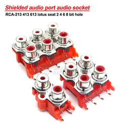 5 pz/lotto RCA-213 413 613 lotus seat 2 4 6 8 bit hole AV-8.4-13 porta audio schermata presa audio connettore presa ingresso Audio AV