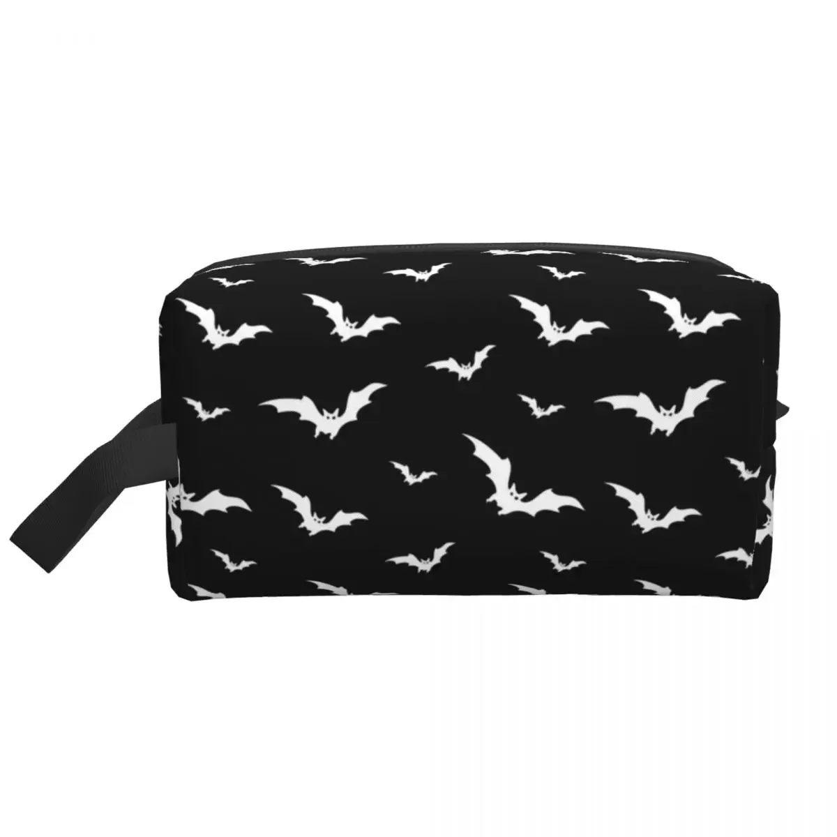 Custom Bats Halloween Goth Occult Witch Toiletry Bag for Women Cosmetic Makeup Organizer Lady Beauty Storage Dopp Kit Box