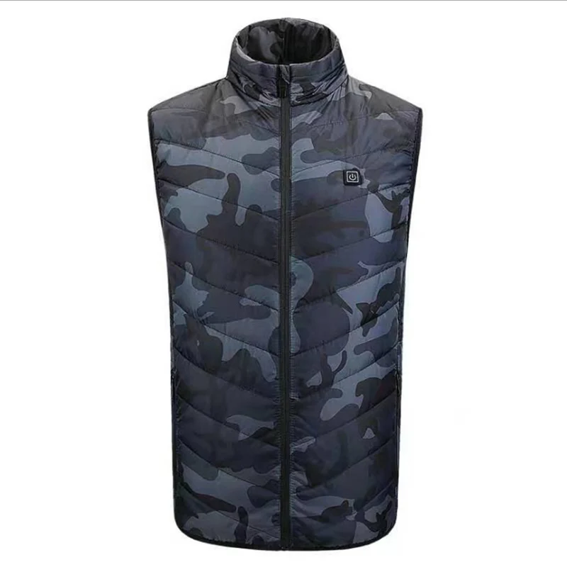 Winter Hiking Heating Jacket Men USB Electric Heated Men Winter Jackets with Hoodies Warm Cotton Down Camouflage Jackets Sport