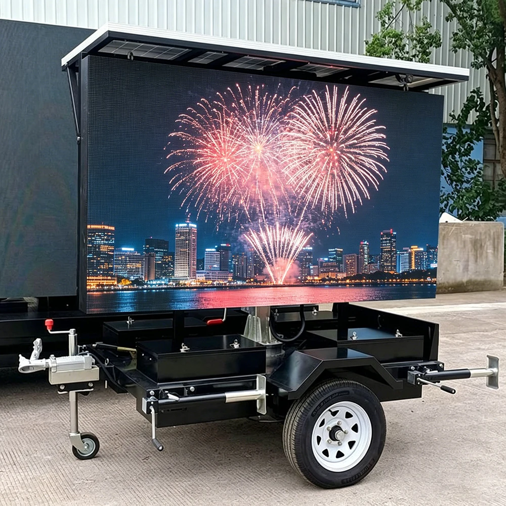Outdoor Mobile Advertising LED Screen Trailer Vehicle Van Mounted P6 P8 P10 LED Display Trailer