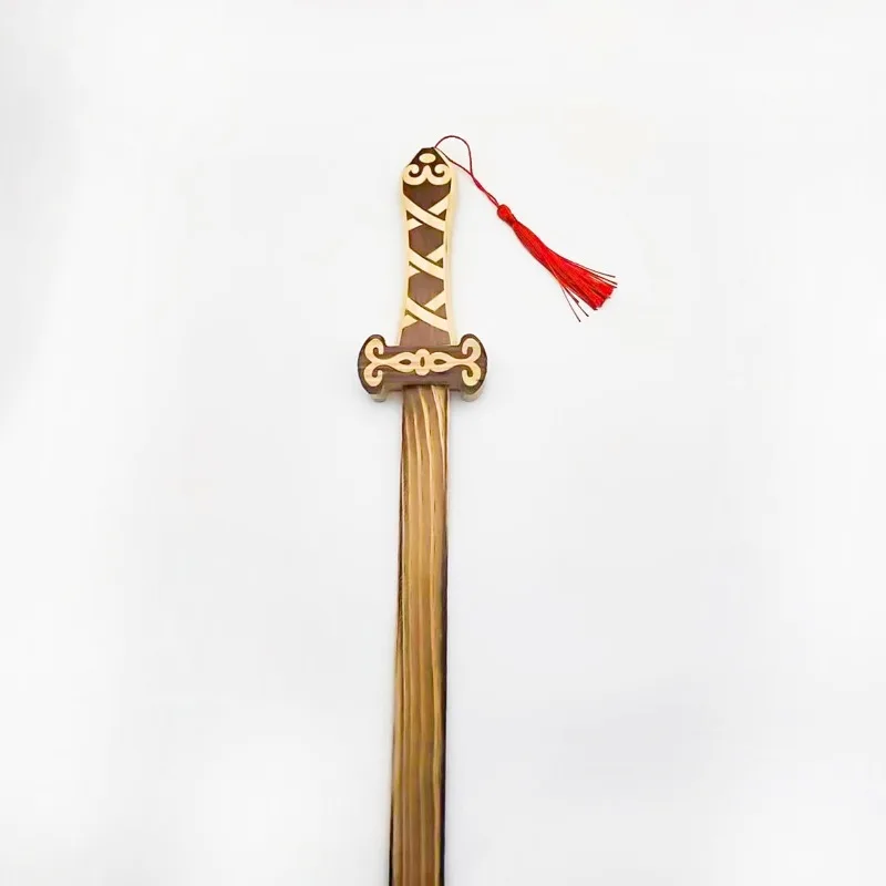 52 センチメートル/20.47 インチ刀剣木製如意中世コスプレアニメ周辺機器モデル小道具鞘付きパーティー用品グッズおもちゃ