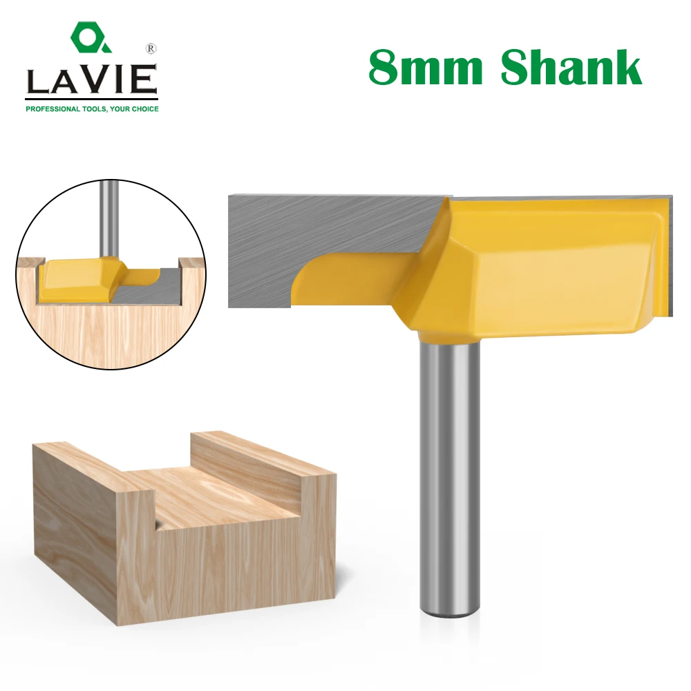 LAVIE 8mm Shank Cleaning Bottom Router Bits 2-1/4\