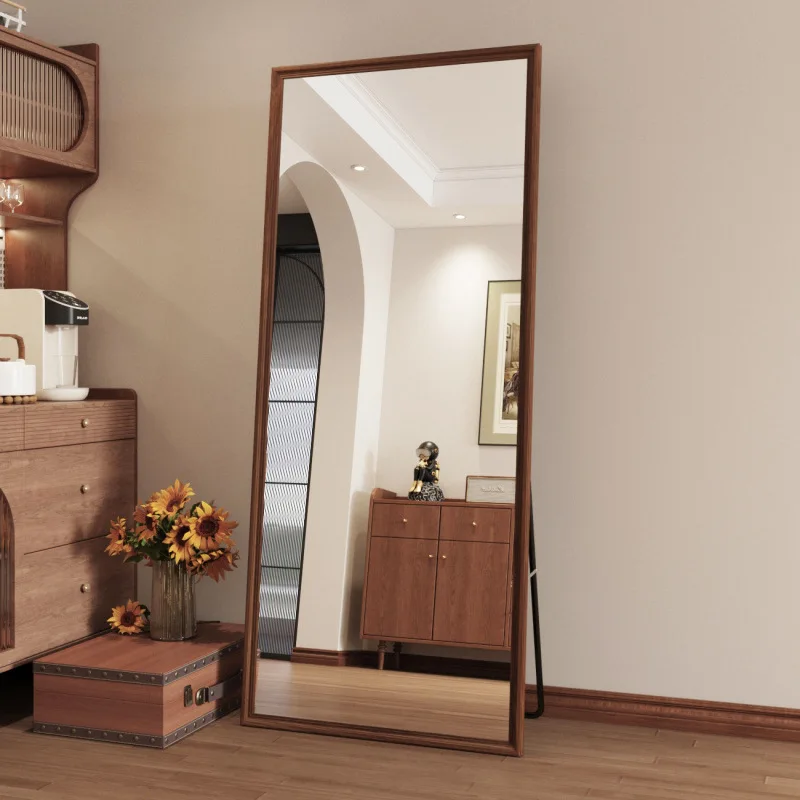 YFY Nordic style full-length mirror wall-mounted French home bedroom floor-to-ceiling mirror clothing store fitting retro