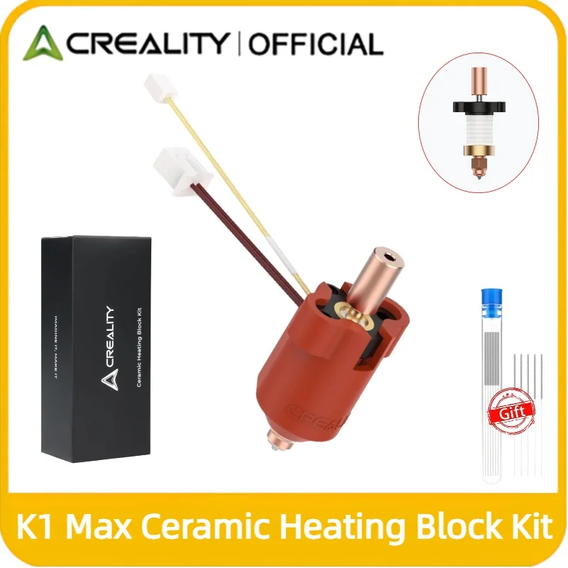 Creality K1/K1 MAX Ceramic Heating Block Kit 300°C High TEM/Flow Printing Uniform Feeding 60W Heating for 3D Printer Accessories