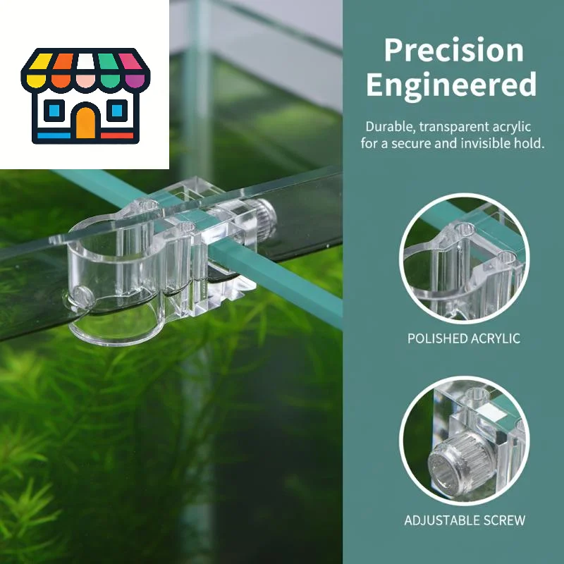 Acrylic Fish Tank Water Pipe Clamp Adjustable Filter Hose Holder Anti-Slip Fixed Bracket for Aquarium Inflow Outflow Tube Fixing