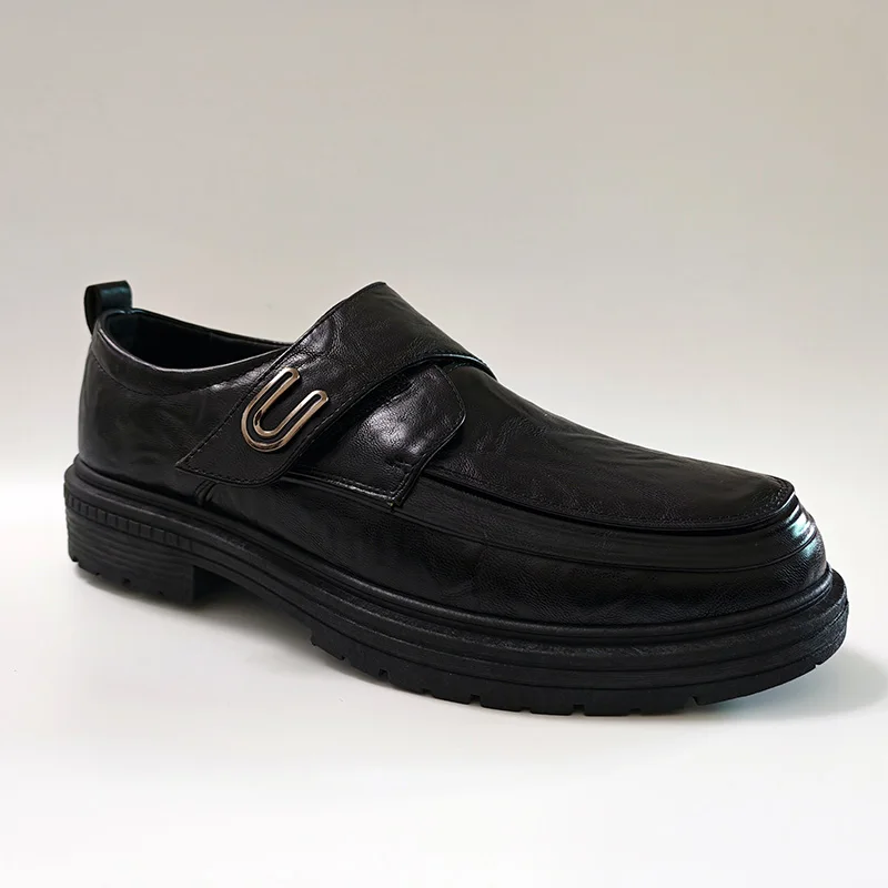 Fashion Brand Mens Business Casual Shoes Office Party Black Brogues Shoes Flat Soft Comfortable Brand Male Footwear DX980
