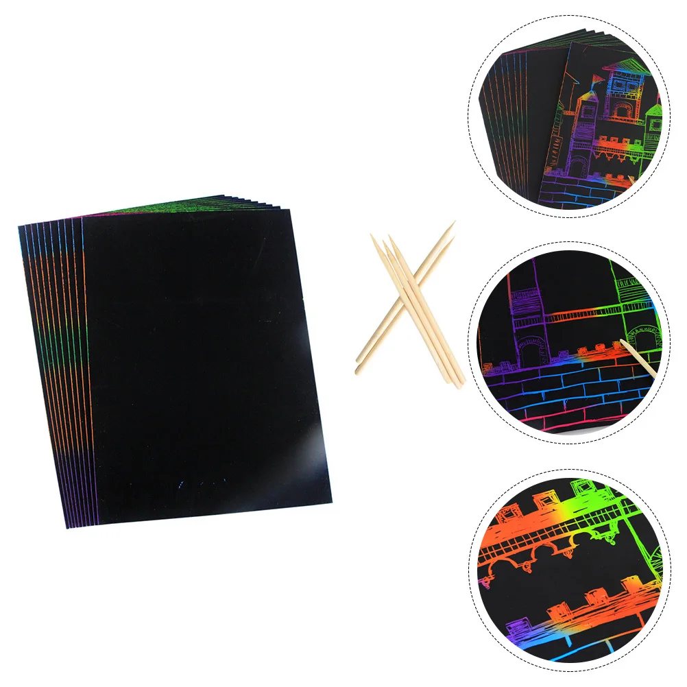 55 قطعة من بطاقات الخدش ذاتية الصنع مجموعات فنية آمنة وغير سامة لتطوير الإبداع وديكور المنزل والحفلات ومستلزمات الفصول الدراسية