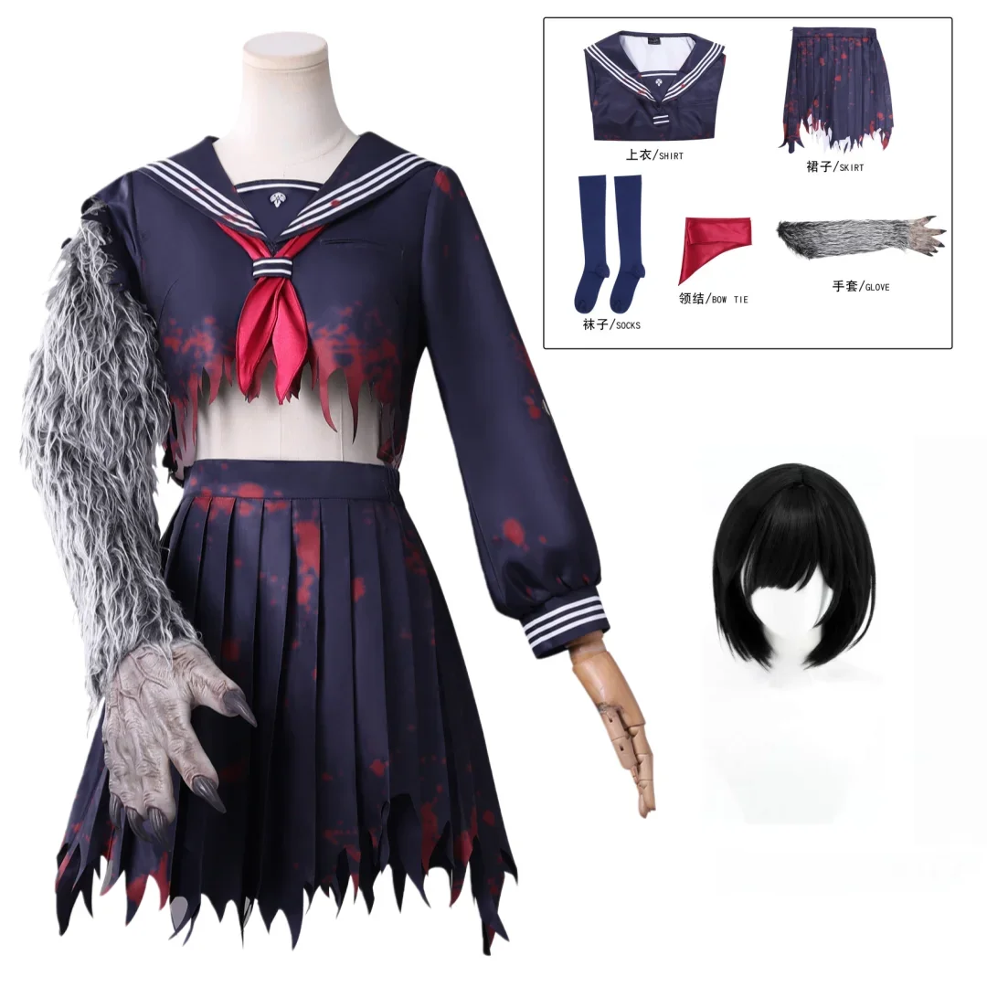 

Anime Shimizu Hinako Cosplay Fox Mutant Outfit Costume Halloween Party Suit For Woman Clothes Wig