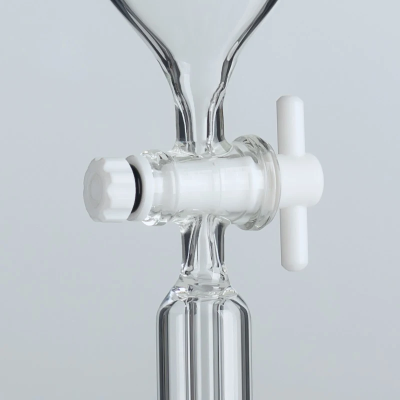 Spherical separatory funnel globe shape,with ground-in glass stopper and stopcock,Capacity 60ml,Joint 24/29,Glass switch valve