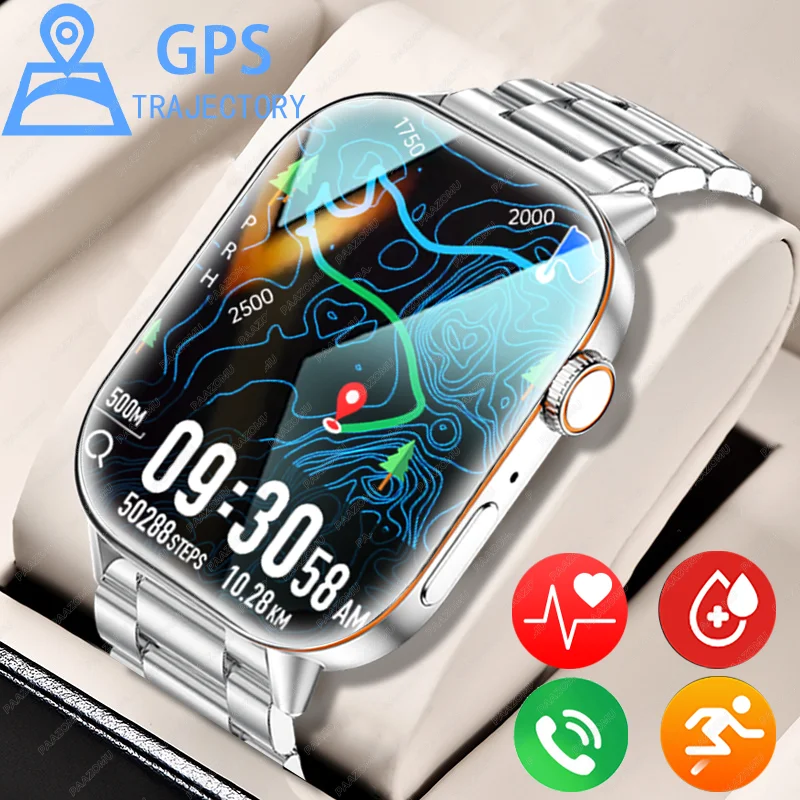 

New GPS Sports Trajectory Smart Watch BluetoothCall Health Monitoring Compass Outdoor Fitness Smart Watch for Men and Women 2025