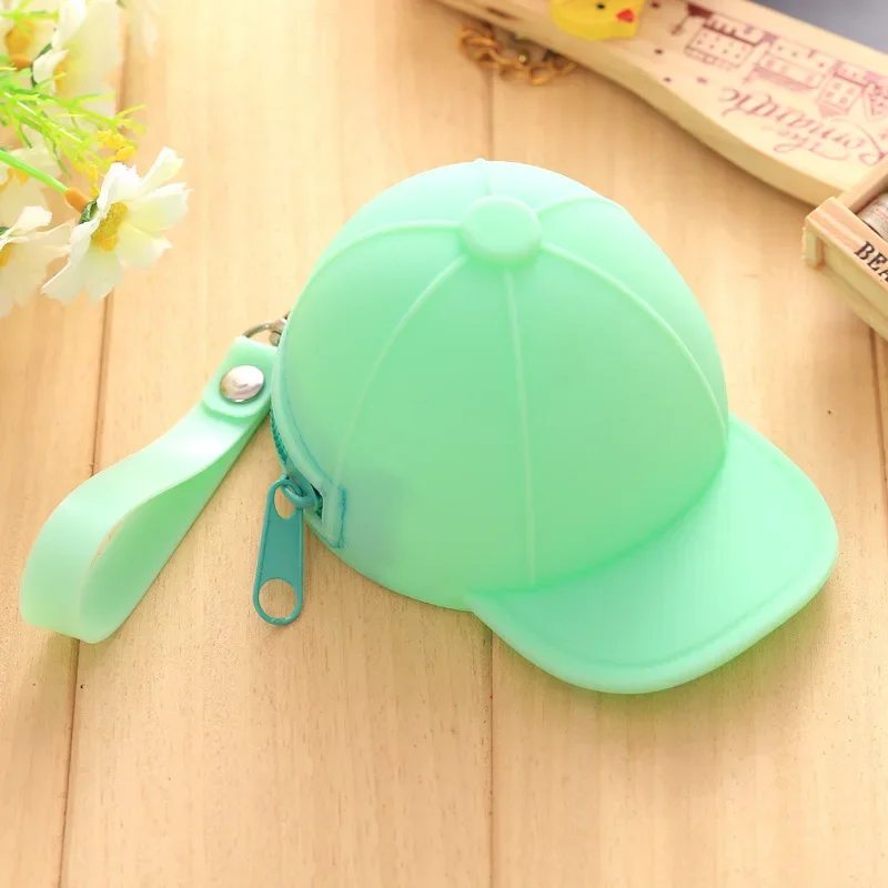 Cap Hat Style Jelly Candy Color Silicone Coin Purse Kids Gift Cartoon Trendy Mini Bag Lady Change Purse Women Smart Wallets