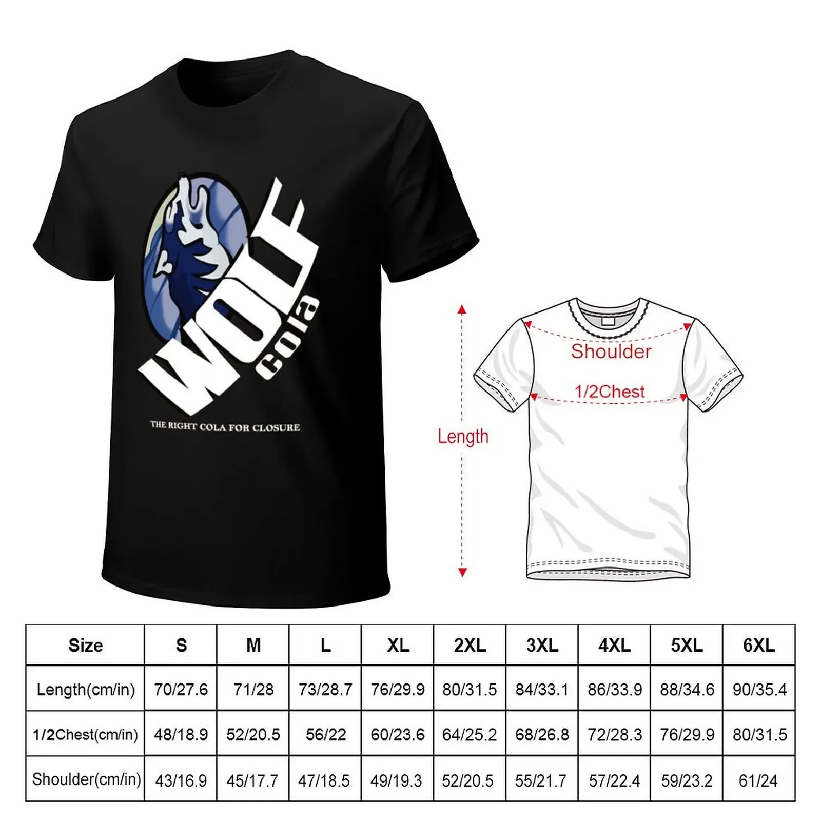 Wolf Cola - The Right Cola for Closure T-Shirt graphic t shirts man clothes anime clothes plus size tops sweat shirts, men