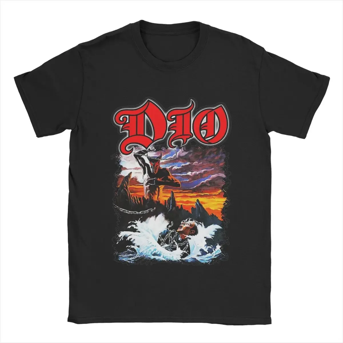 Dio Genre Rock The Last In Line Tour Men T Shirts Awesome Tees Short Sleeve Round Collar T-Shirt Pure Cotton Party Tops