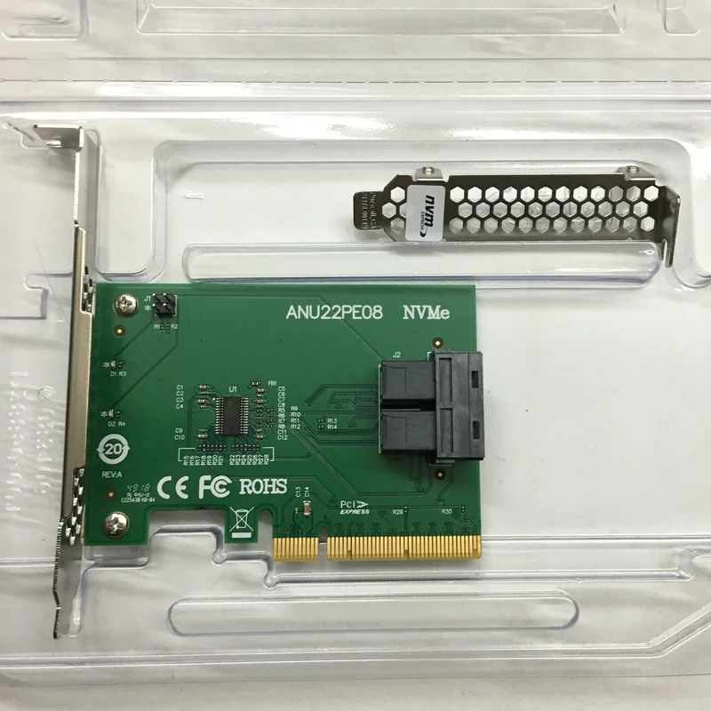 PP+ U.2 NVMe SSD SFF8643 to SFF-8639 U.2 with Cable PCIe x8 Dual Port Adapter