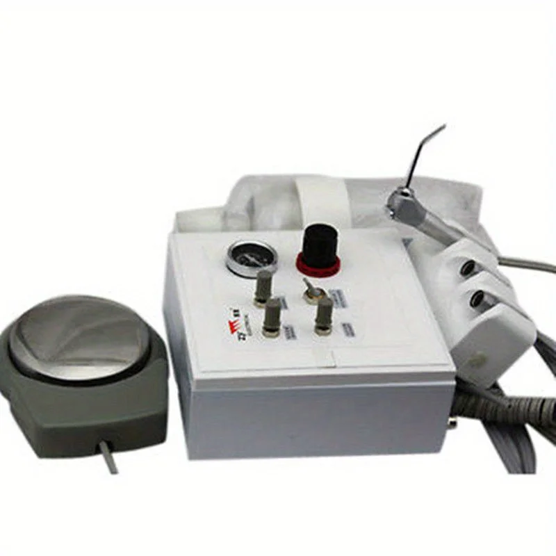 Portable Dental Air Compressor Unit with 4 Hole Triplex Syringe Oil Free 75-8kg Pressure for Dental Clinic Practice