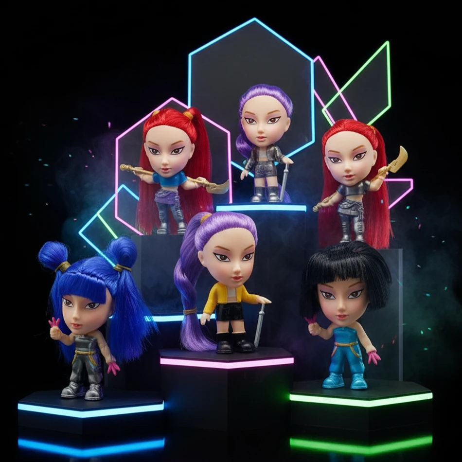 

Anime Kpop Demon Hunters Q Version Figure Model Toy Cartoon Gaming Peripherals Desk Decoration Collection Figures Model Toy Gift