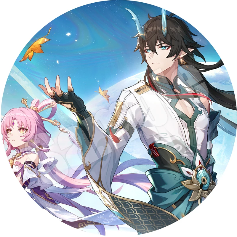 لعبة هونكاي: ستار السكك الحديدية شارات الأحد كافكا Feixiao دبابيس الكرتون الشكل التلبيب دبابيس للملابس القبعات زينة الأصدقاء الهدايا #6