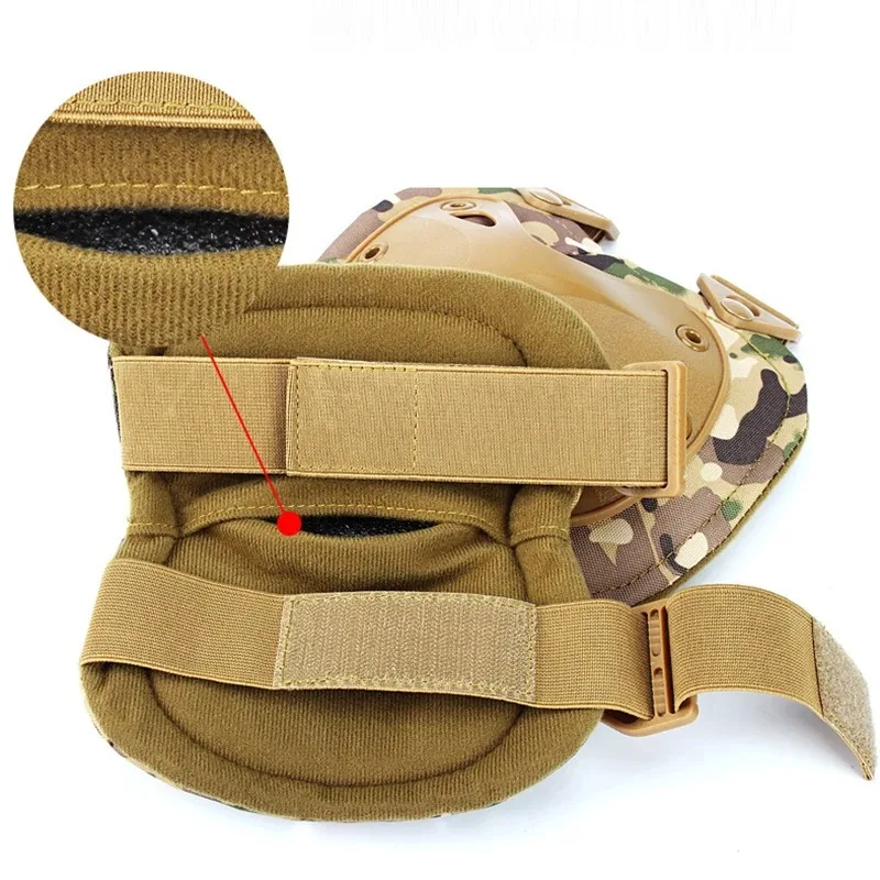 Imagem -03 - Airsoft Tático Joelho Cotovelo Protective Pads Guard Gear Segurança Combate Paintball Skate Esportes ao ar Livre