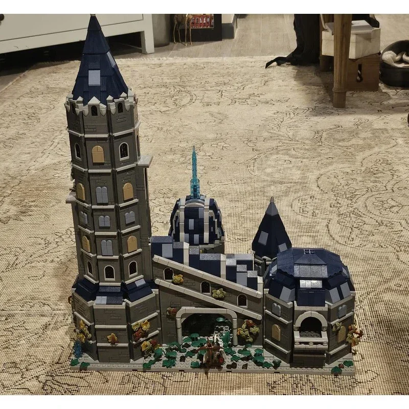 Medieval Castle Model Moc Building Blocks Rising Channel Castle Bricks Model DIY Assembly Construction Toy Holiday Birthday Gift
