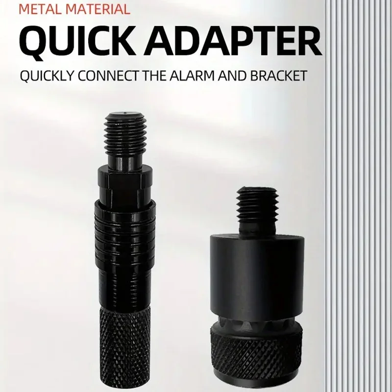 1pc/2pcs/3pcs/4pcs Aluminum Fishing Rod Bracket Connector with Built-in Magnet, M3/8 Thread Quick Release Adapter for Bite Alarm