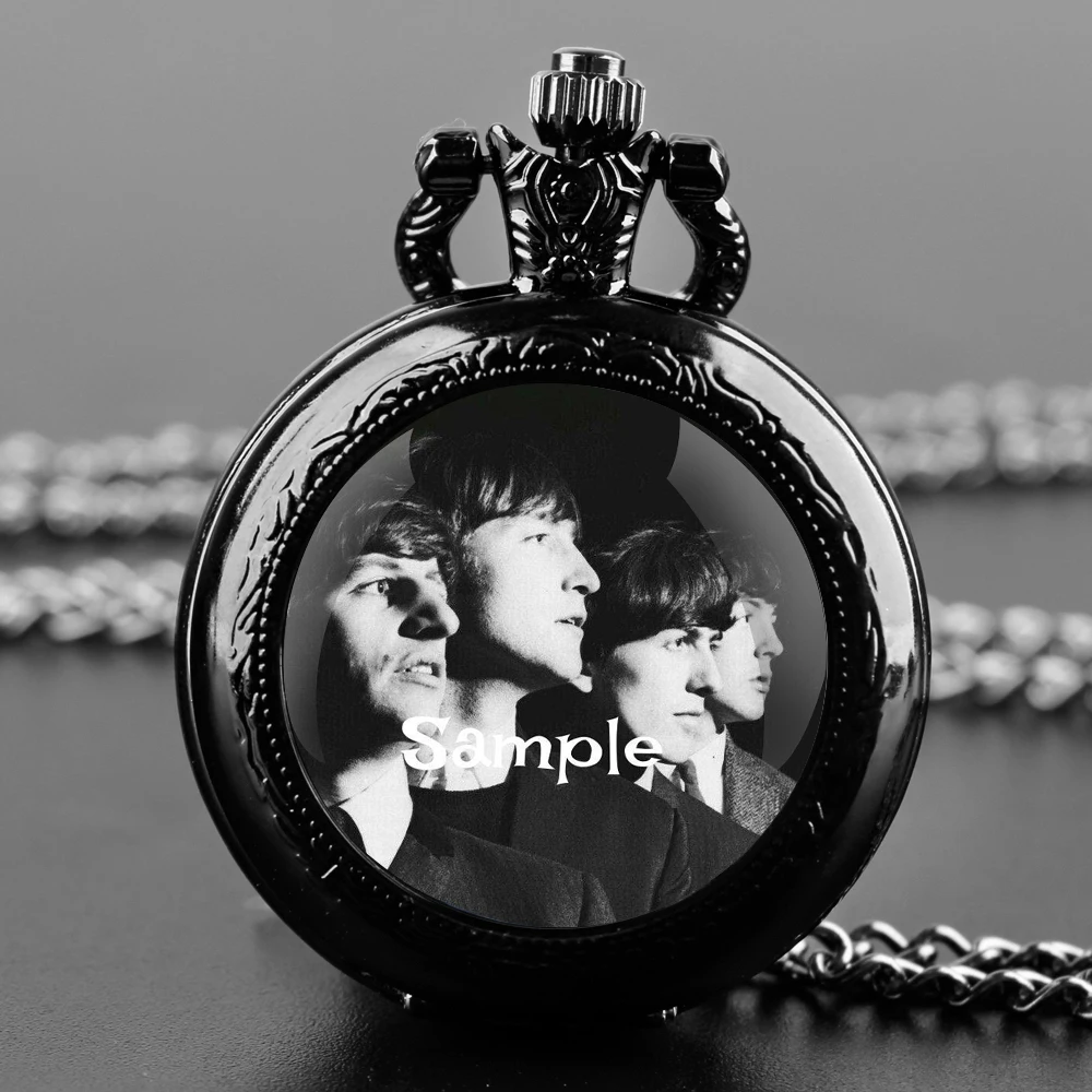 Classic Band Design Vintage Quartz Pocket Chain Watch Necklace Watches For Men Birthday Unique Gifts Mens Pocket Watches