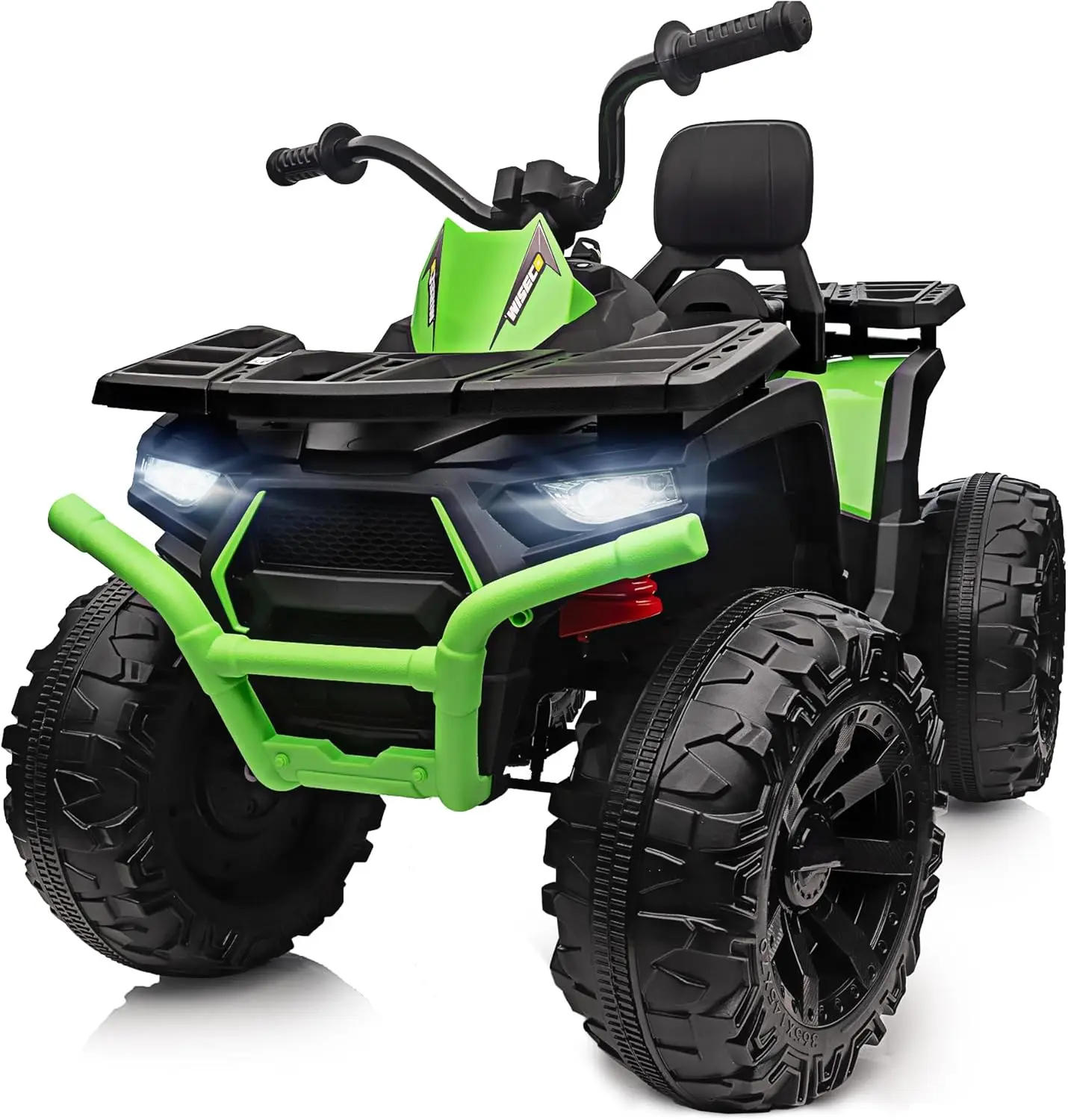 어린이 ATV 4휠러, 400W 모터가 장착된 큰 어린이를 위한 24V 라이드 온 장난감 자동차, 2인승 - 녹색
