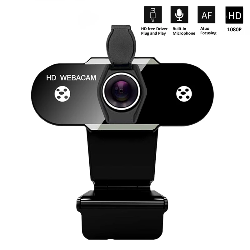 720P 2K Full HD 1080P Webcam Computer PC Web Camera with Microphone for Live Broadcast Video Calling Conference Work Camara