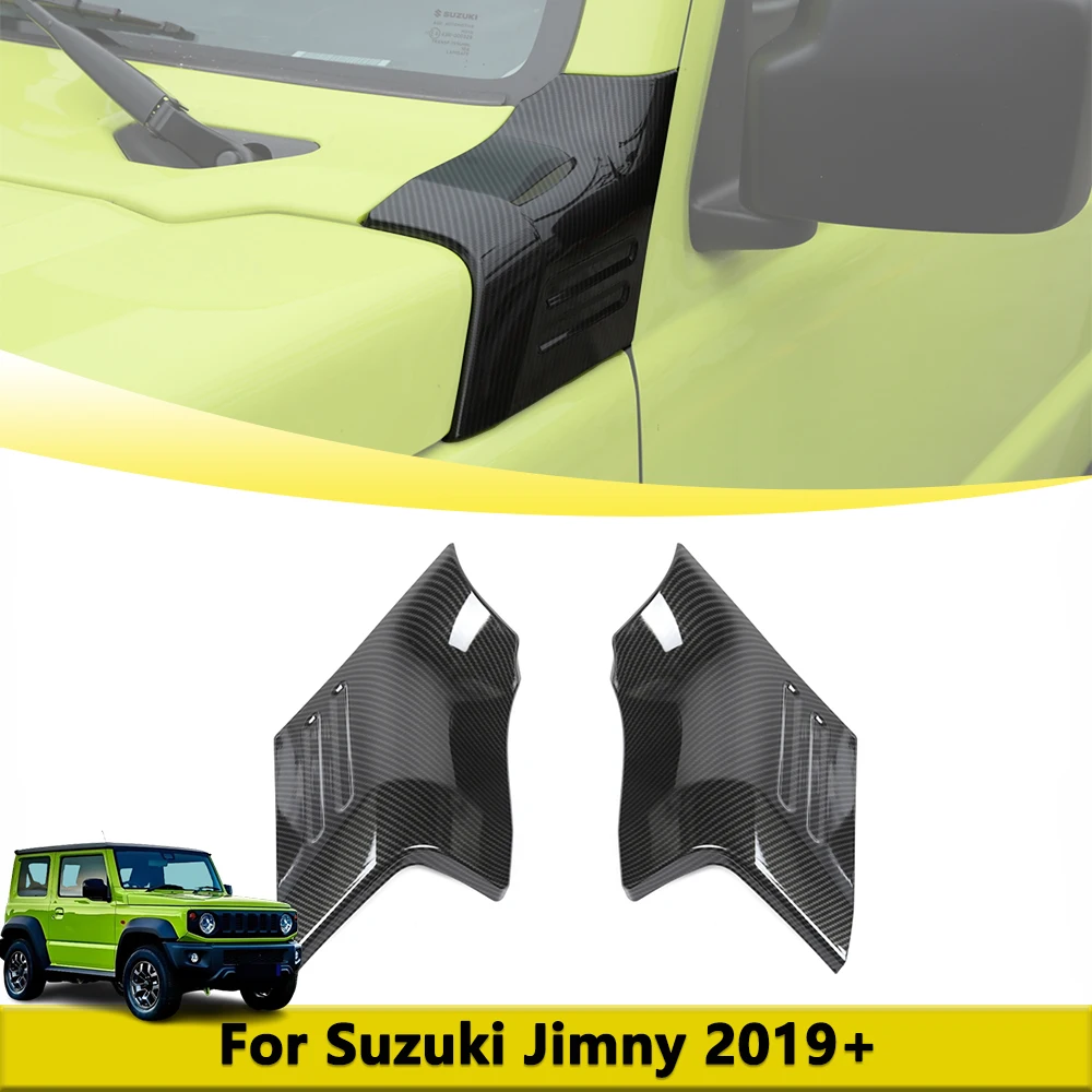 

Защитная накладка на угол капота для Suzuki Jimny 2019-2025 JB64 JB74, декоративная отделка, внешние аксессуары для стайлинга автомобиля