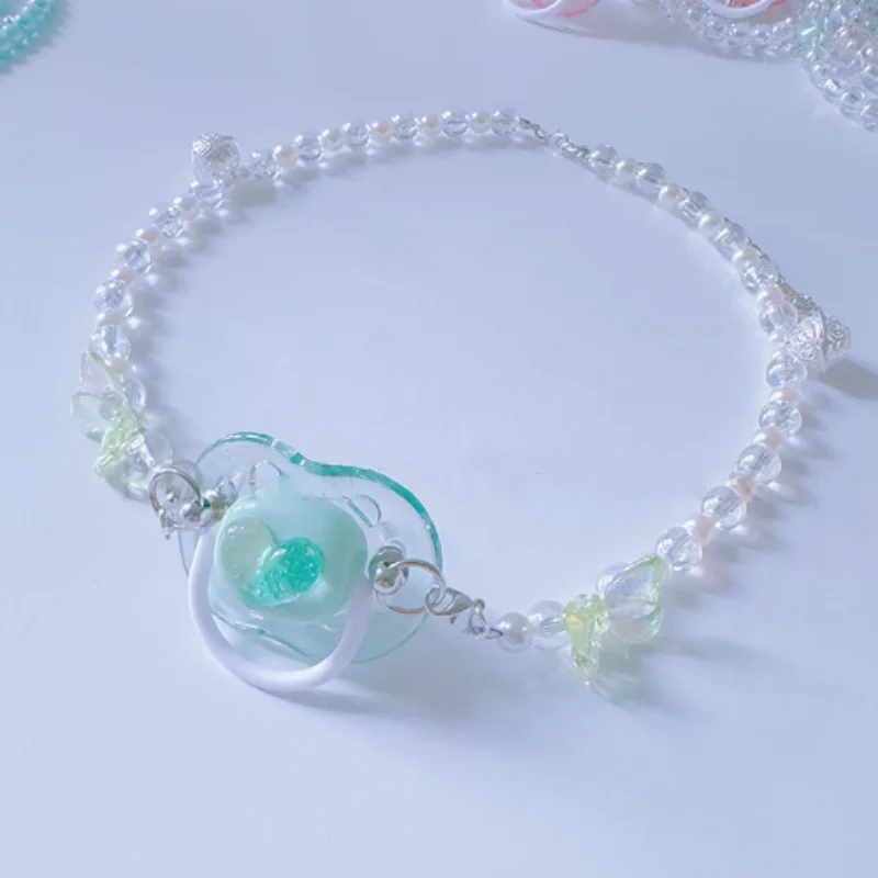 Couple Cute Decoration Adult Silicone Pacifier ABDL Comforting Transparent Soft Candy Color Pacifier BF Cosplay Party Gift﻿﻿﻿﻿