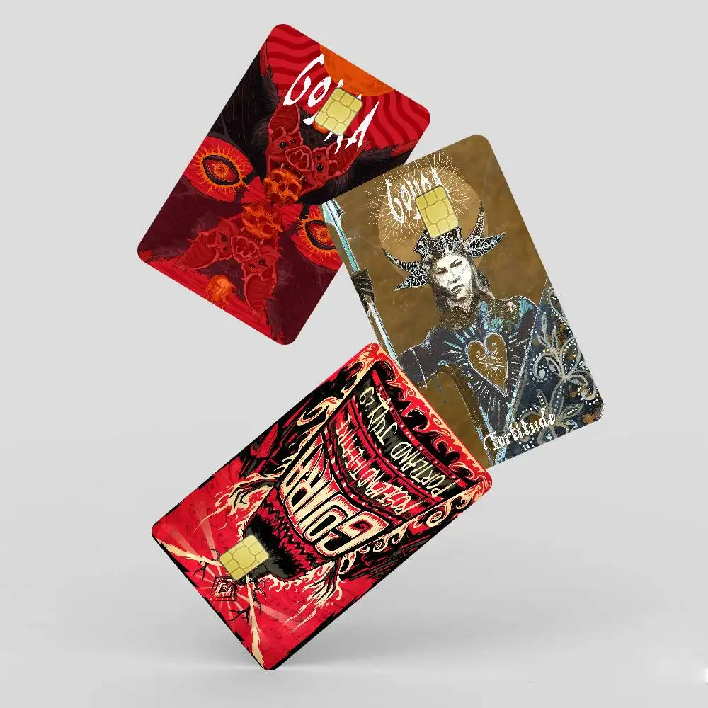 ملصقات جلدية لبطاقة الائتمان من Gojira Band لبطاقة نقل البنك VISA ملصق مضاد للماء هدية نسائية مضادة للخدش