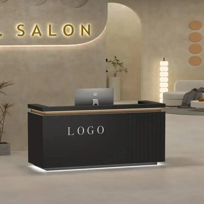 

Beauty Corner Light Luxury Hotel Reception Desk Counter Reception Desk Cashier Service Mostrador Recepcion Furniture Counter