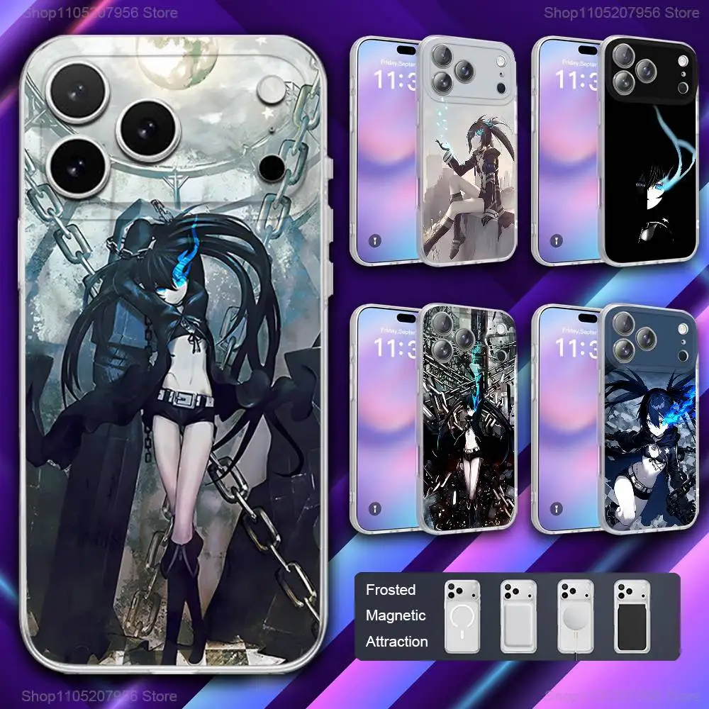 

B-Black Rock Cool Shooter Phone Case For iPhone 11,12,15,14,13,17,16,Pro,Plus,E,Max,Air,Mini Magnetic Frosted Cover