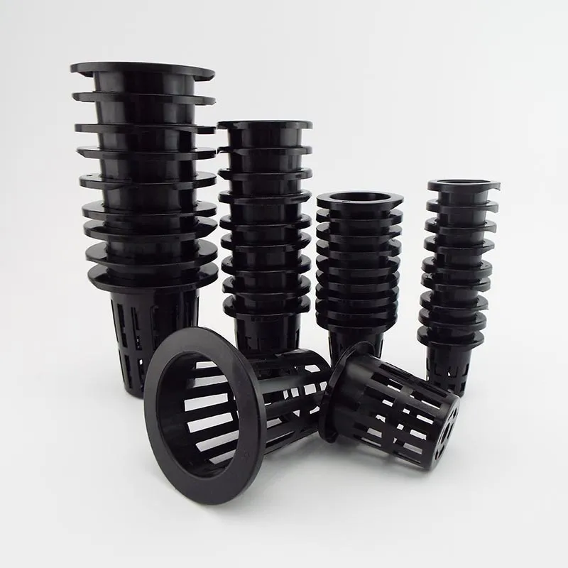 10pcs Hydroponic Mesh Pot Vegetable Planting Basket Soilless Cultivation Plastic Plant Rooter Cup Aquarium Plant Cultivate Pot