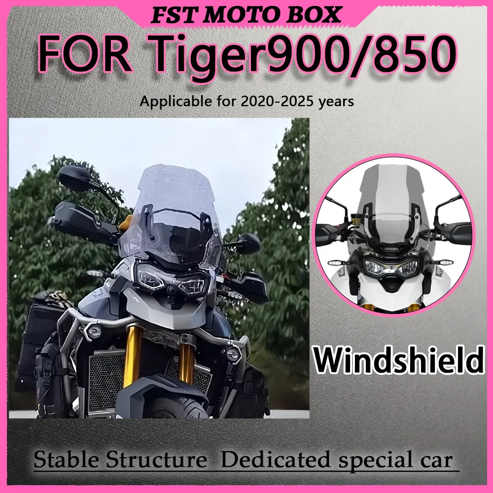 FOR Tiger900/850 Universal Modified Windshield with curved flow guiding design effectively reducing wind noise the helmet during