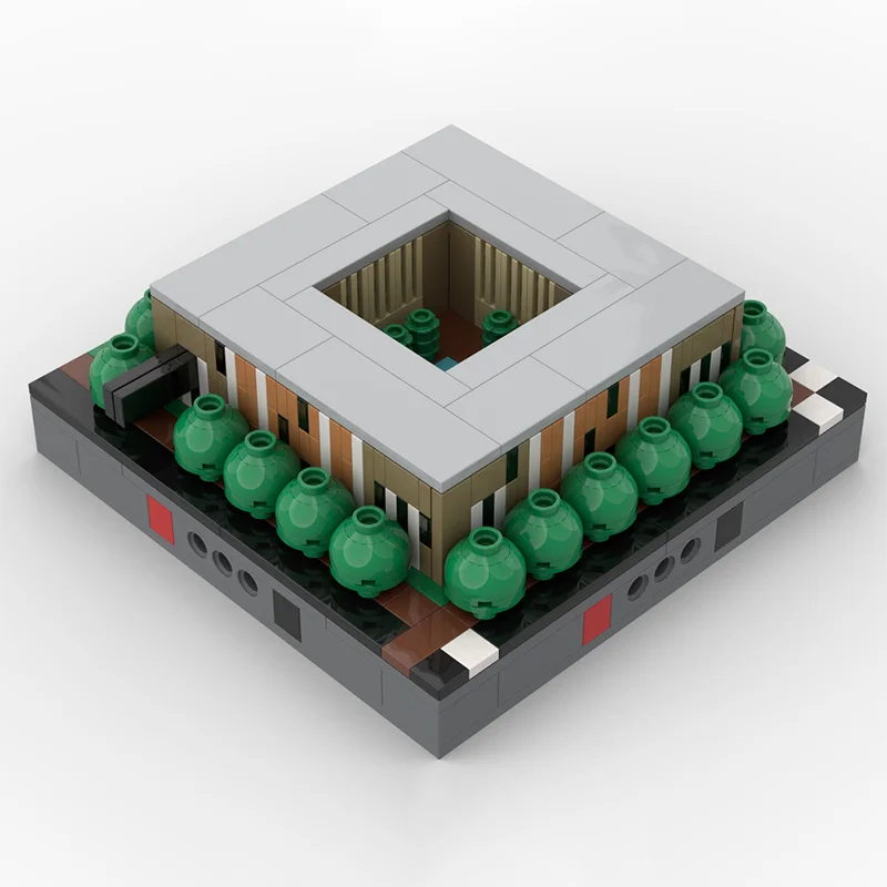 432 Stück MOC Lofts at the Ballpark Architektur Bausteine Bau Kreativität Teenager Erwachsene Weihnachtsspielzeug Geschenk