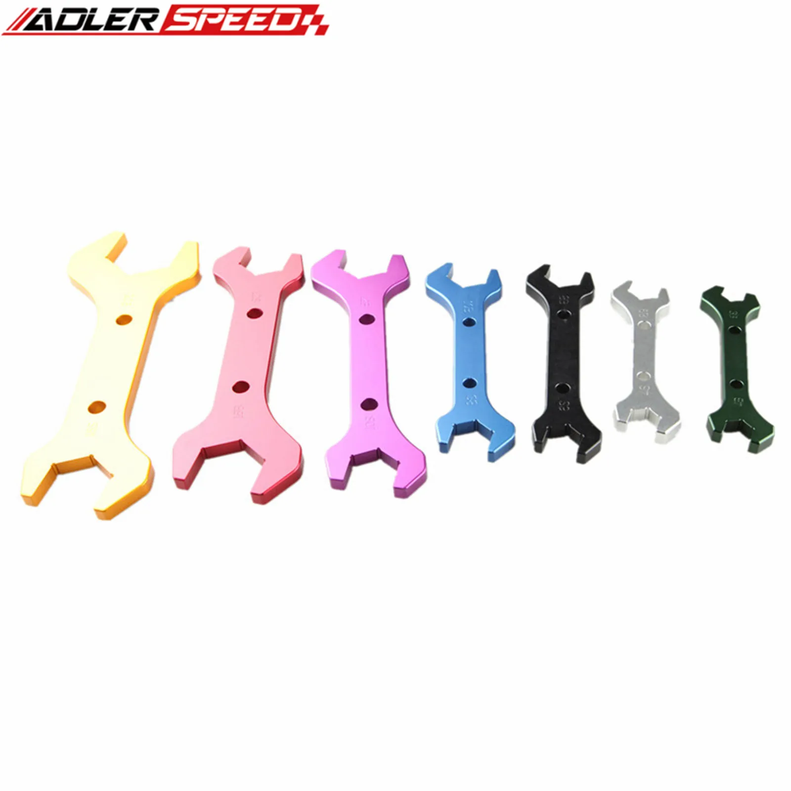 7PCS Aluminum AN Fitting Wrench Set Double End Spanner Tool AN3 AN4 AN6 AN8 AN10 AN12 AN16 AN20