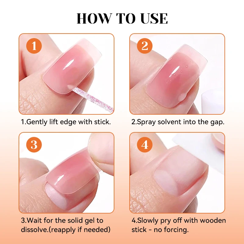 NICOLE DIARY 40ML Nail Debonder Remover For Solid Tips Gel Press On Nails Removal Liquid Easy Soften Manicure False Nail Tips