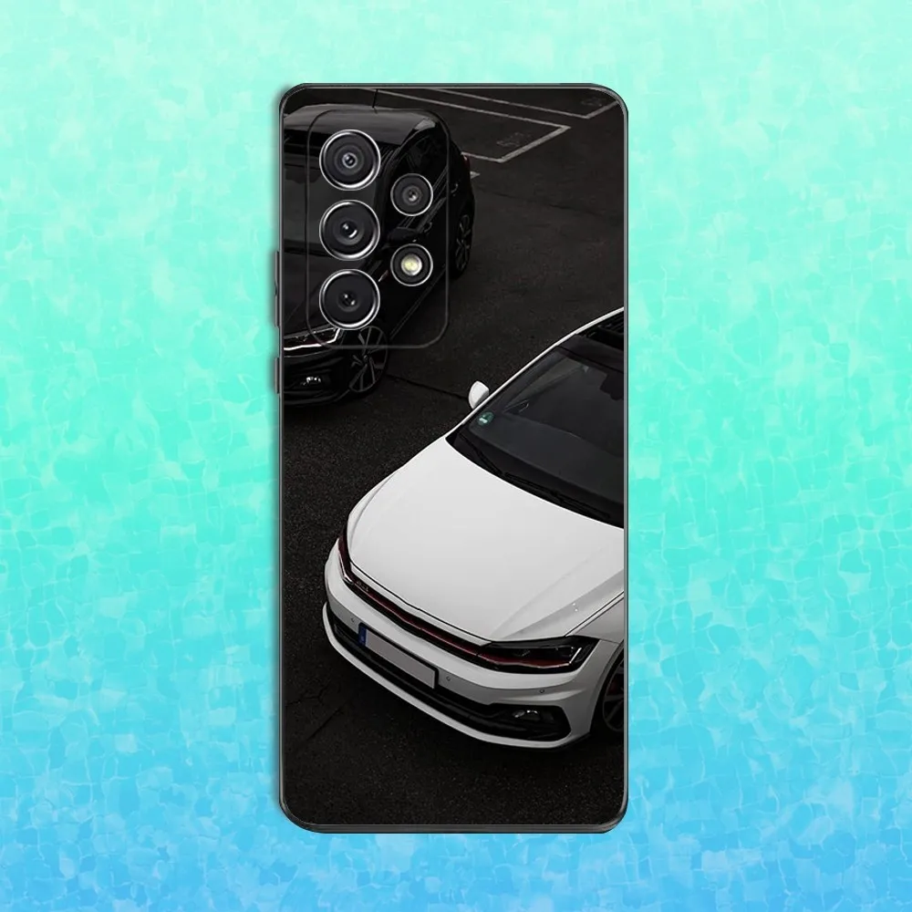 Cool-Volkswagen-ES G-Golf Car Phone Case For Samsung S25,S24,S23,S22,S21,S20,S10,Ultra,Plus,Lite,FE,Soft Silicone Black Cover