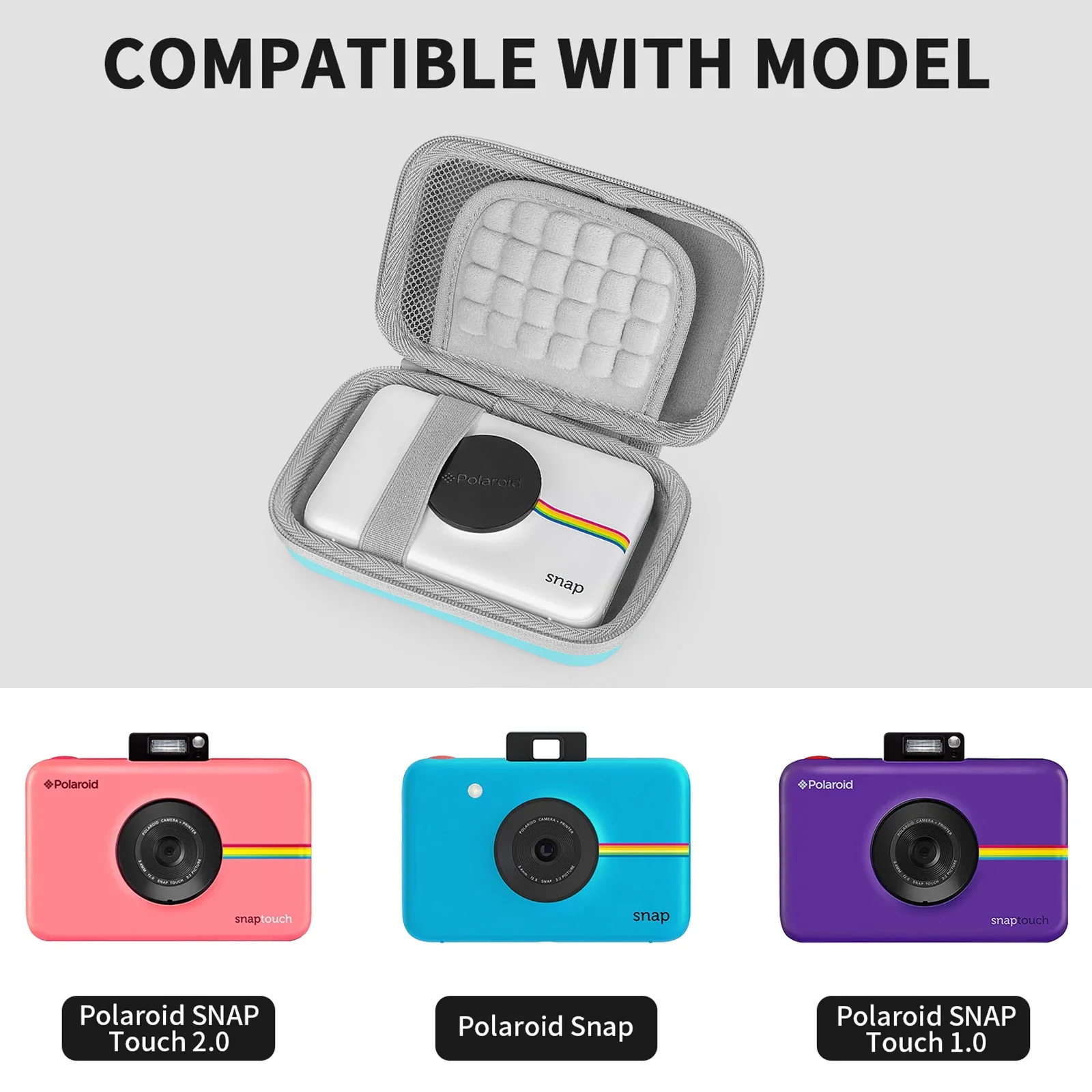حافظة Yinke لهاتف Kodak PRINTOMATIC/Smile/Mini 2 HD محمولة لطابعة الصور الفورية حقيبة كاميرا حقيبة حمل للسفر غطاء حماية