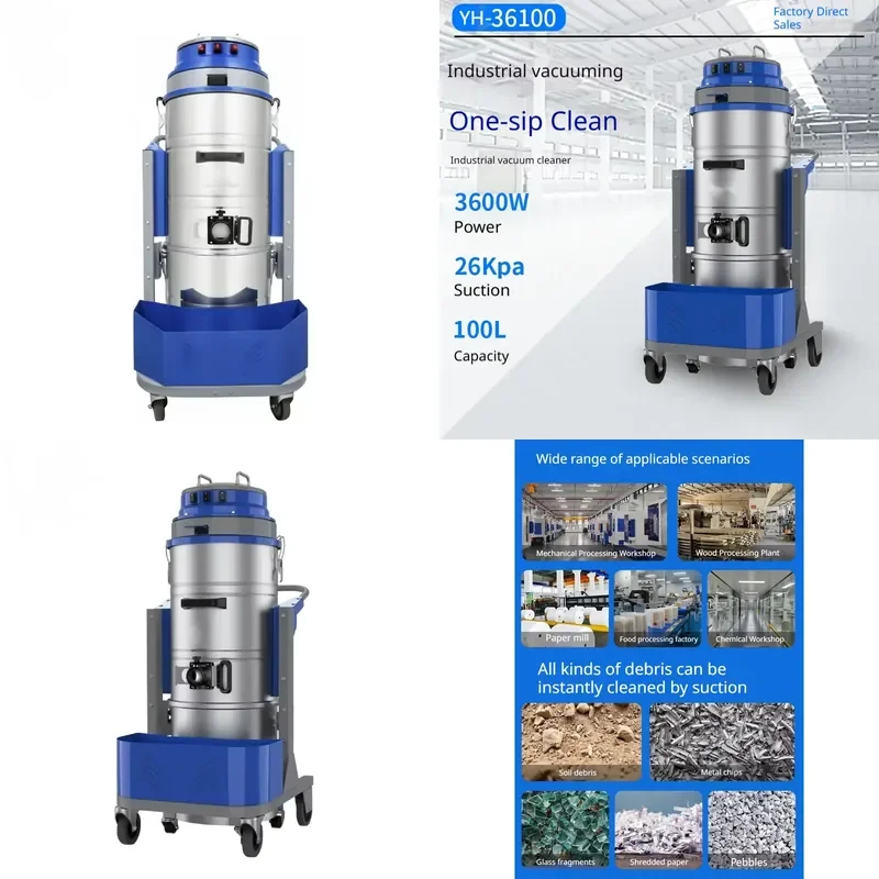 for YH-36100 Large Capacity High Power 3600W Tube Vacuum Cleaner Wet and Dry for Carpet Care Home Hotel Use