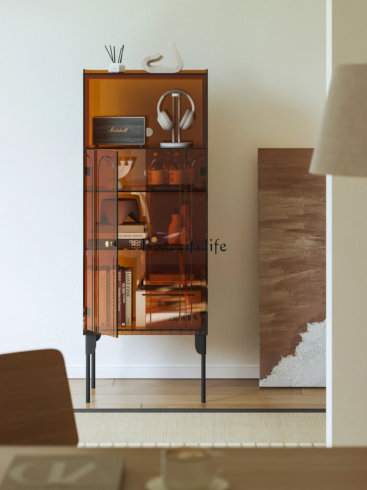 

56Acrylic entrance living room modern simple wall wine cabinet display cabinet