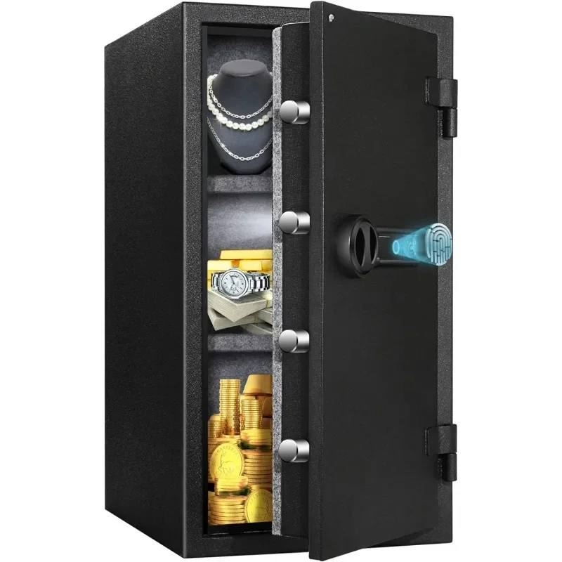 

3.47 Cubic Feet Fireproof Safe, with Fingerprint, Large Steel Money Digital Lock for Home