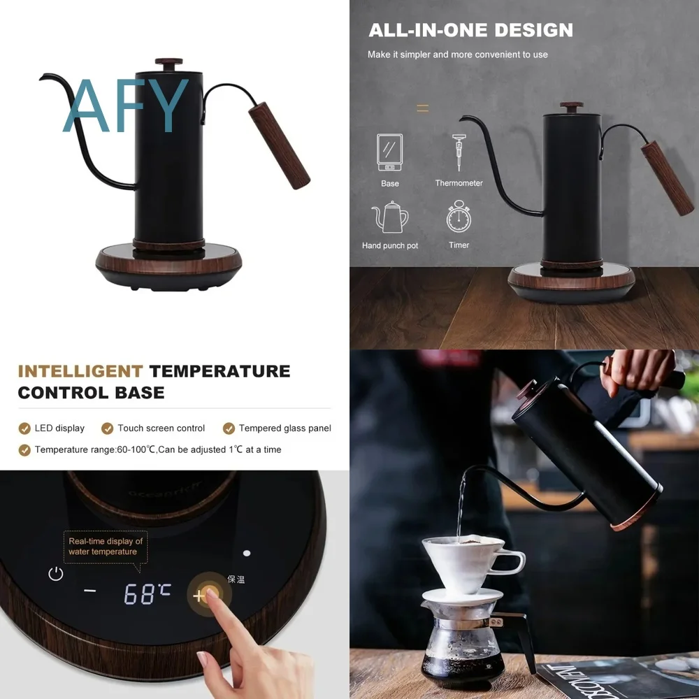 Elegant Gooseneck Temperature Touch Control Electric Coffee Maker for Pour Over Coffee for Keurig for Nespresso for Breville