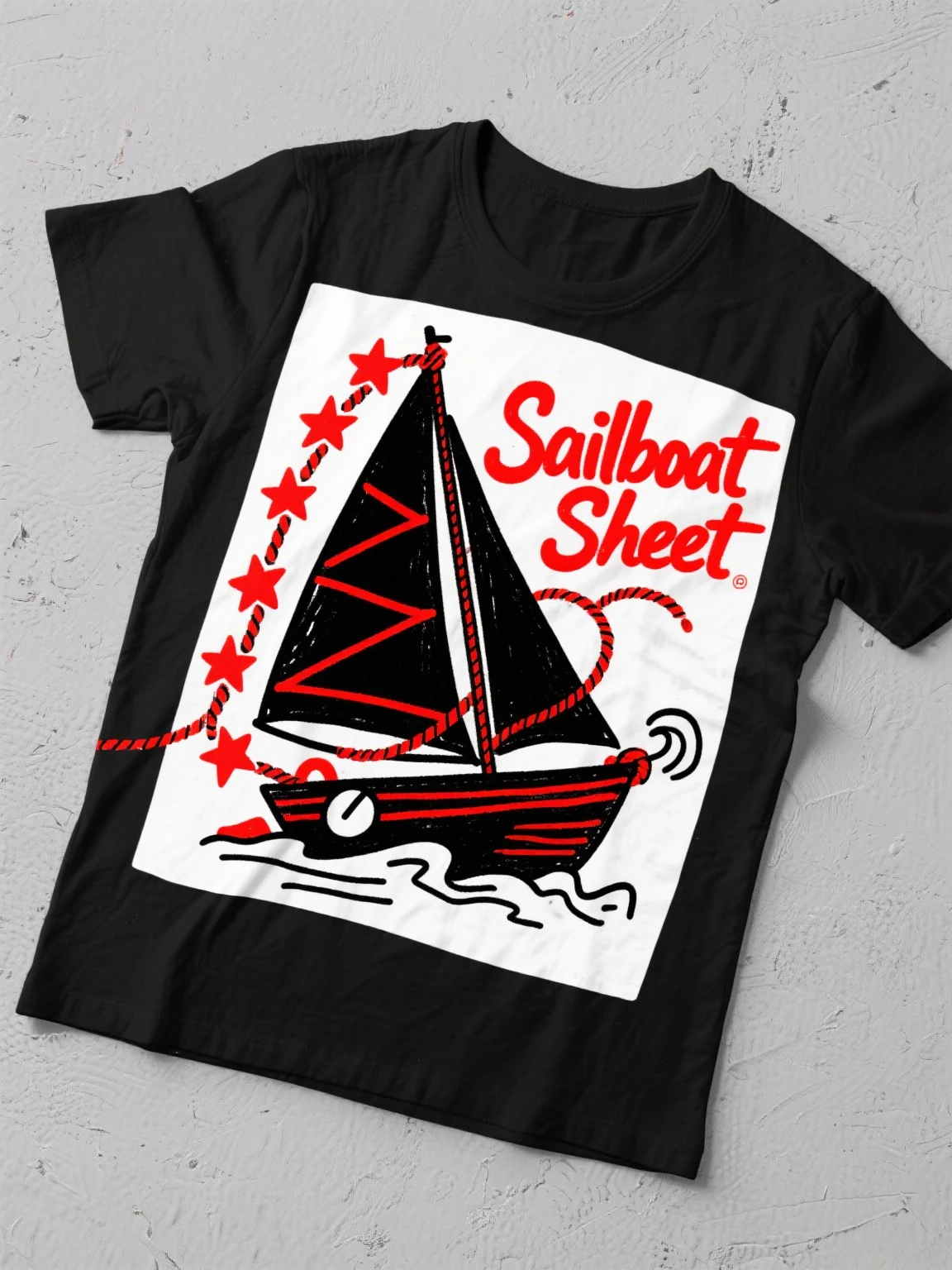 

Хлопковая футболка Harajuku Goth: с рисунком парусника — острый темный — модный морской призрак, большой размер, универсальная удобная футболка