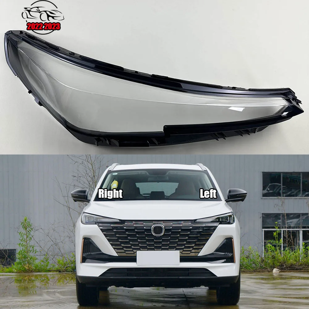 

For Changan CS55 Plus 2th Gen 2022 2023 Headlamp Cover Transparent Headlight Lens Plexiglass Replace Original Lampshade