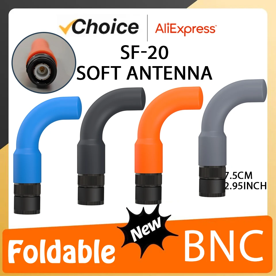 

SF-20 Soft Antena VHF UHF Mini Short Aerial BNC Compatible With Motorola HT440 HT90 Wilson HH152 Kenwood Walkie Talkie Accessory