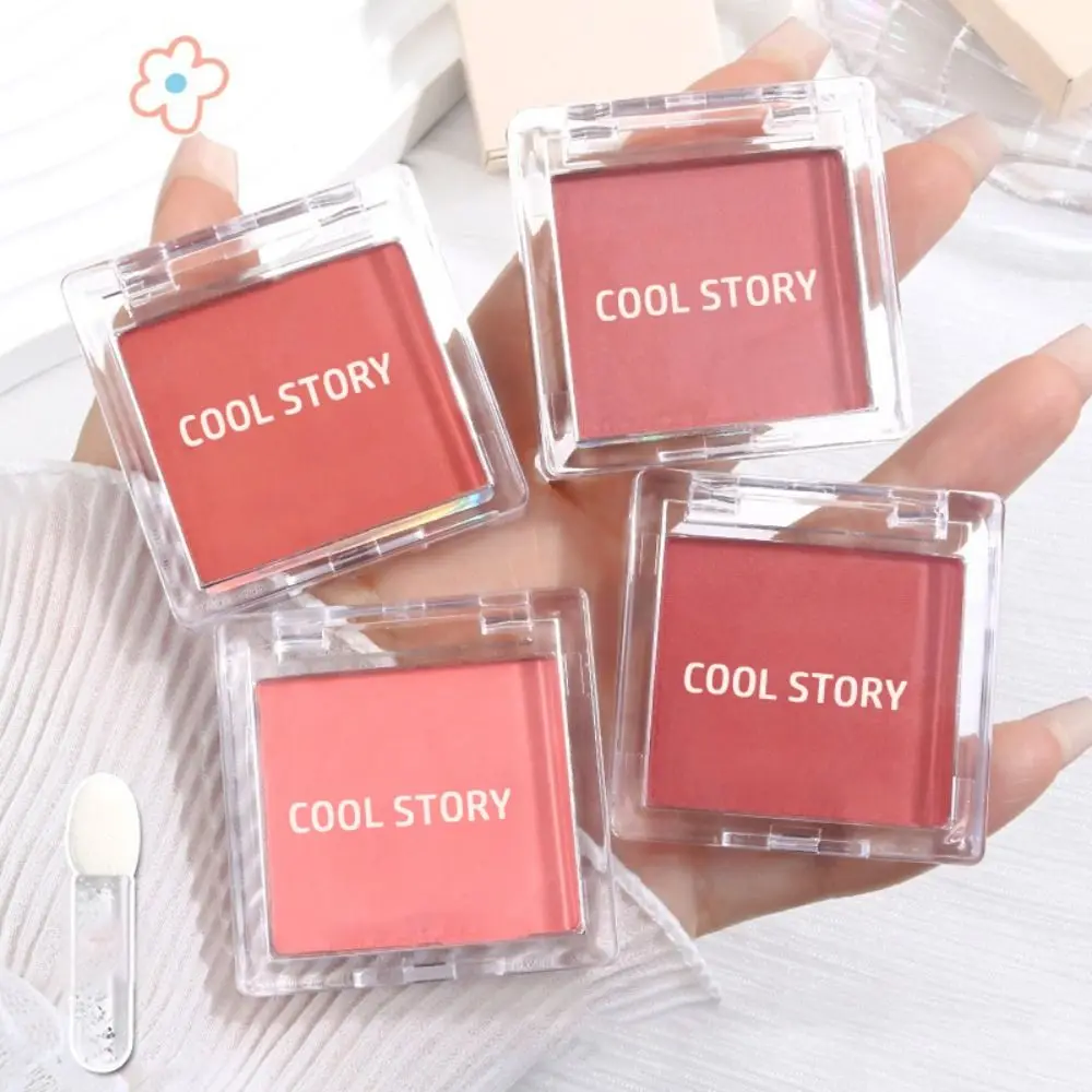 ใหม่ 4 สี Face Blusher Natural Long Lasting Blush Palette Matte กันน้ําแต่งหน้า Palette ผู้หญิง